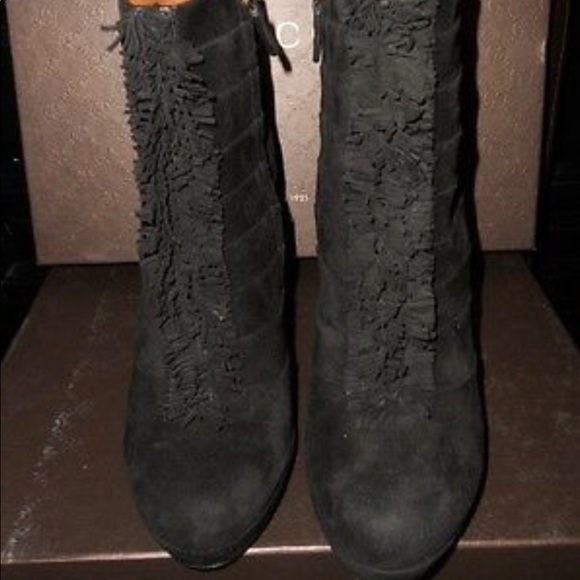 Gucci Suede Black Ankle boots Sz 39 - Picture 8 of 8